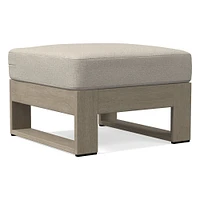 Portside Outdoor Ottoman Cushion, Sunbrella Canvas Navy