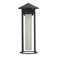 Gracyn Outdoor 1-Light, 12", Bronze/Glossy Opal Glass