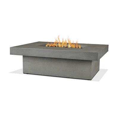 Kael Rectangle Concrete Propane Fire Pit, 60", Dune