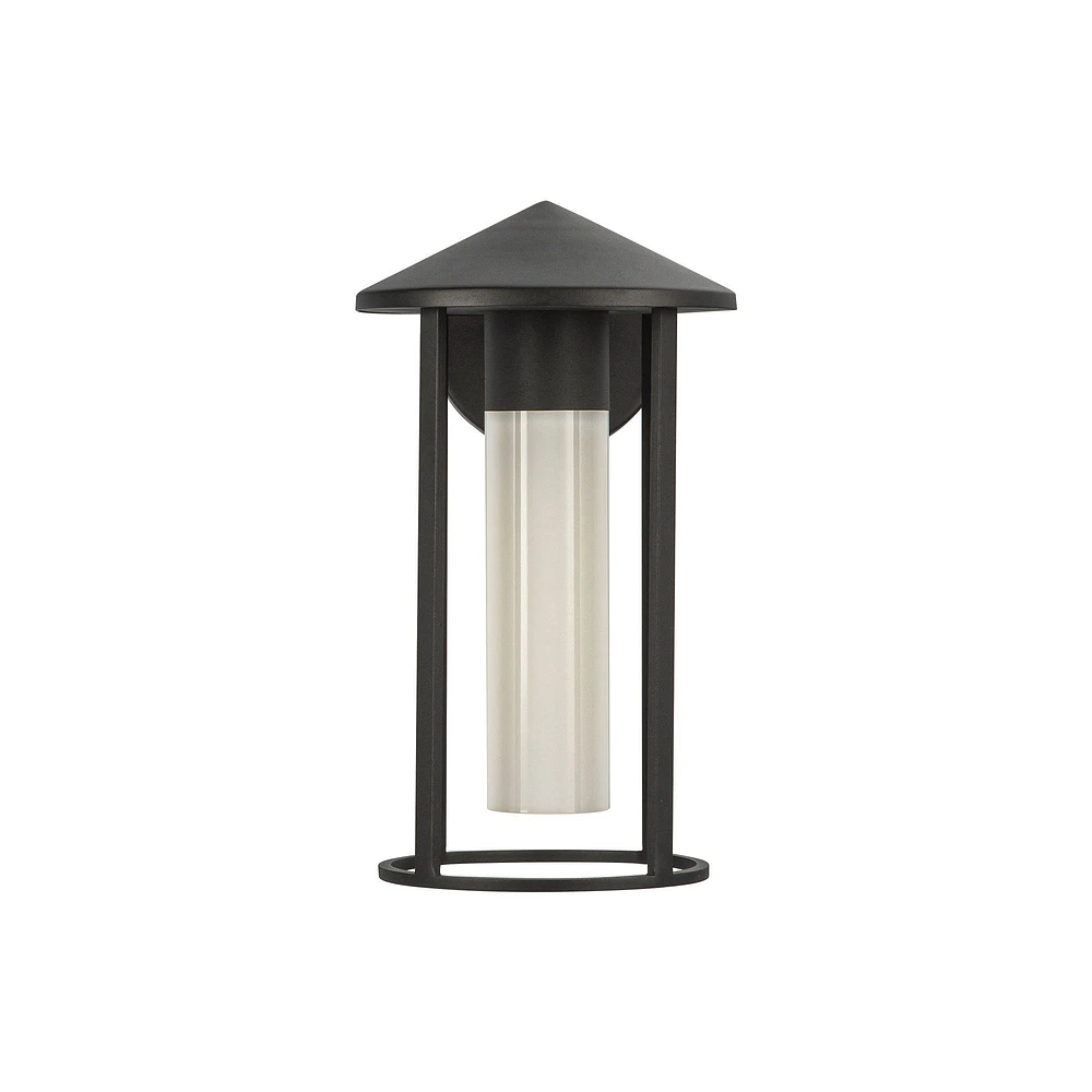 Gracyn Outdoor 1-Light, 12", Bronze/Glossy Opal Glass