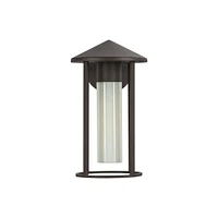 Gracyn Outdoor 1-Light, 12", Bronze/Glossy Opal Glass