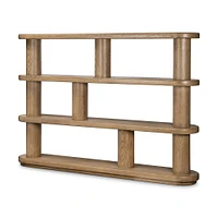 Devoe Bookcase, Ebony Oak Veneer, 84"