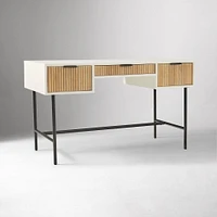 Quinn Desk, Haze, Antique Brass