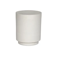 Dova Outdoor Side Table, Matte White Cast Aluminum