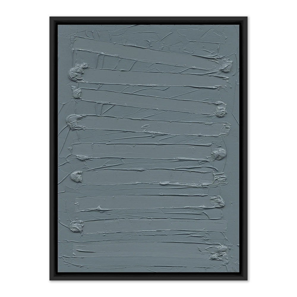 Free Form Lines I by The Holly Collective, Gray, 18x24, Black Frame