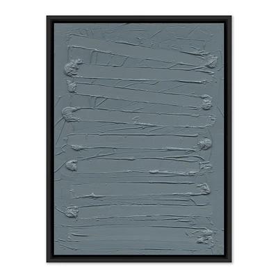 Free Form Lines I by The Holly Collective, Gray, 18x24, Black Frame