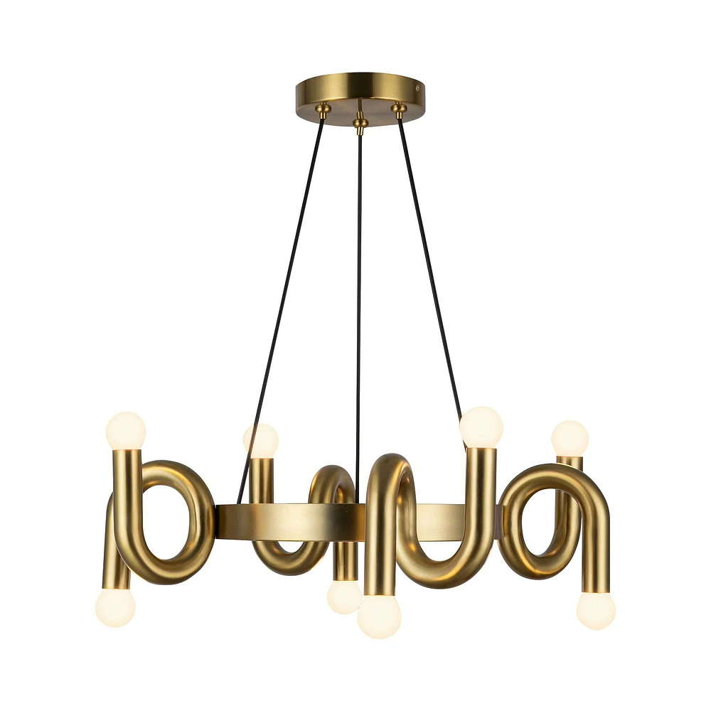 Kelly Chandelier, 23.5", Brushed Gold