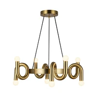 Kelly Chandelier, 23.5", Brushed Gold