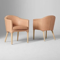 Marlo Dining Chair, Saddle Leather Nut, Blonde