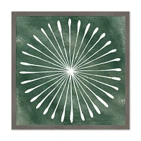 Watercolor Burst 1 by WE Print Collection, Sage, Gray Wood Frame