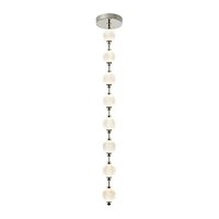 Peabody LED 8-Head Pendant w/ Remote Control, Natural Brass