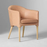 Marlo Dining Chair, Saddle Leather Nut, Blonde