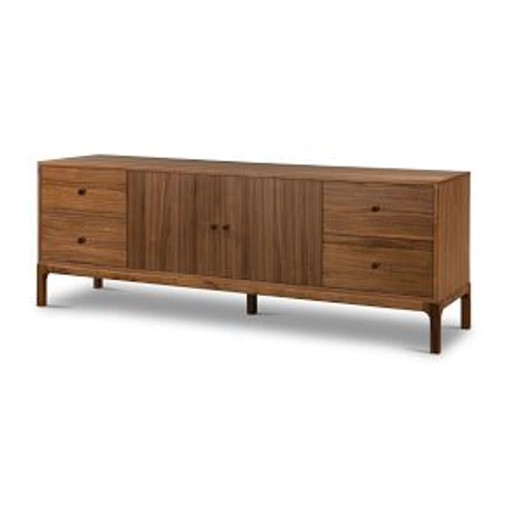 Berriman Media Console, Natural Walnut, Natural Walnut Veneer