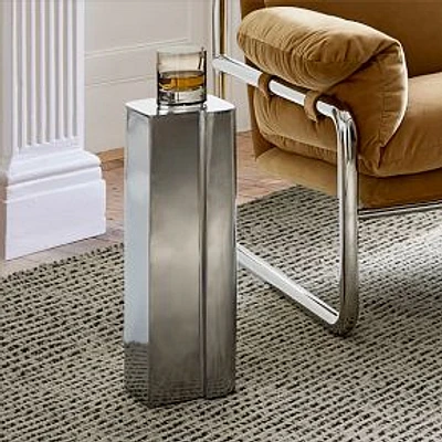 Hendrix 8" Drink Table, Chrome