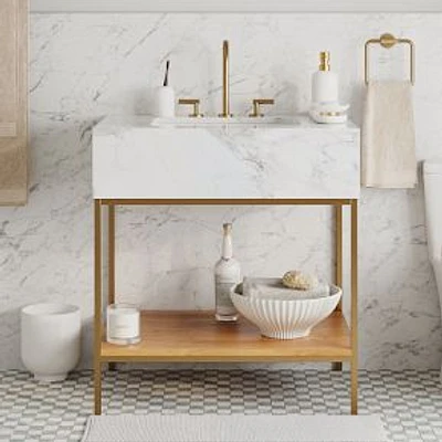 Streamline Marble Single Bathroom Vanity (31.5")