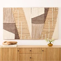 Terra Natural Fiber Mosaic Panel Wall Art, Natural, 31x54