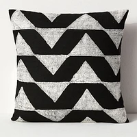 Sadza Batik Pillows, Triangles, Black + White