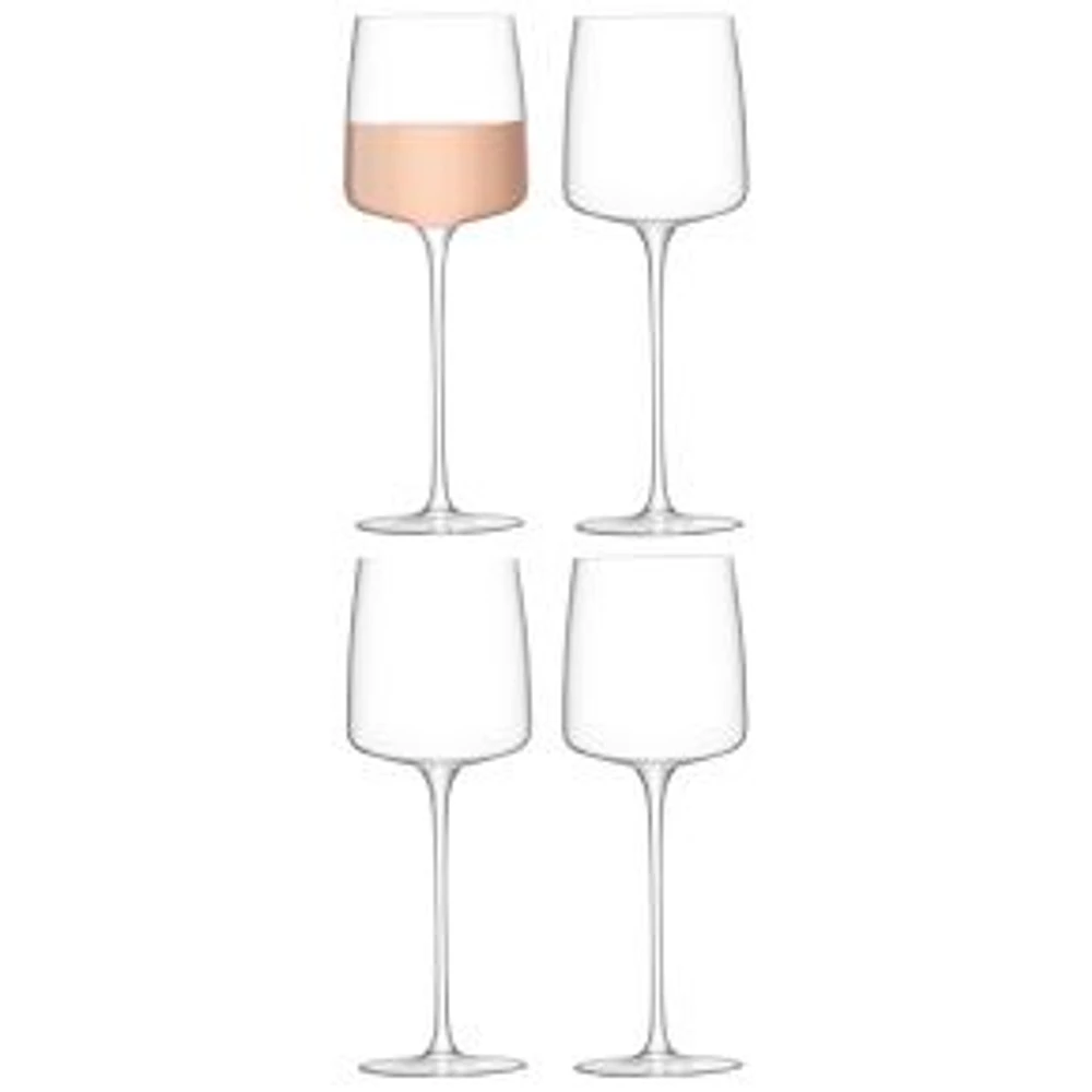 Metropolitan 12oz Wine Glass, Clear, Set of 4