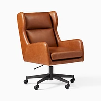 Ryder Office Chair, Saddle Leather, Nut, Dark Bronze