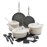 GreenPan GP5 Healthy Ceramic Nonstick 15-Piece Set, Cream