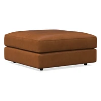 Urban Ottoman, Saddle Leather, Nut