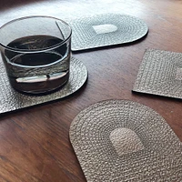 Molly M Collection Leather Portal Coasters Peach S/4