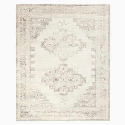 Chip & Dent: Stepped Medallion Performance Rug, 6'x9', Sand