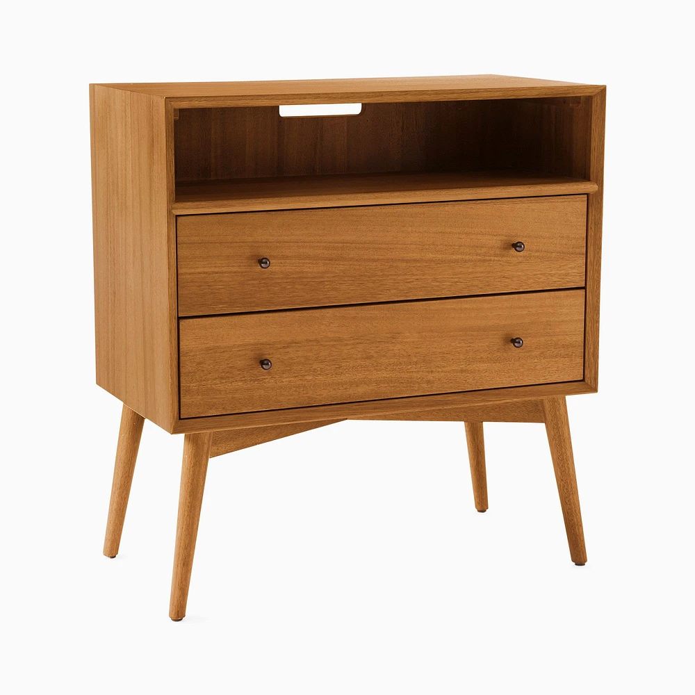 Mid-Century (28") Grand Nightstand, Acorn