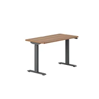 Branch Duo Standing Desk; 48 Walnut Top Charcoal Base