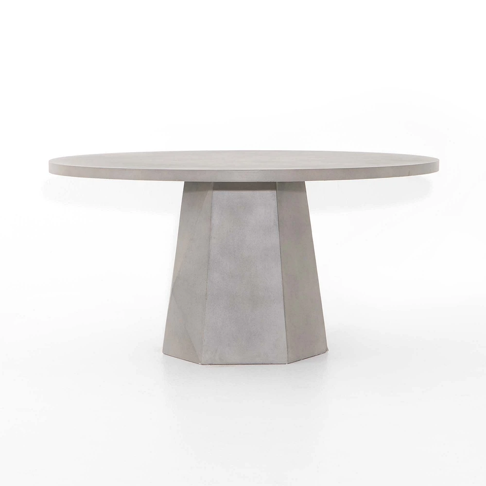 Outdoor Prism Dining Table, Gray