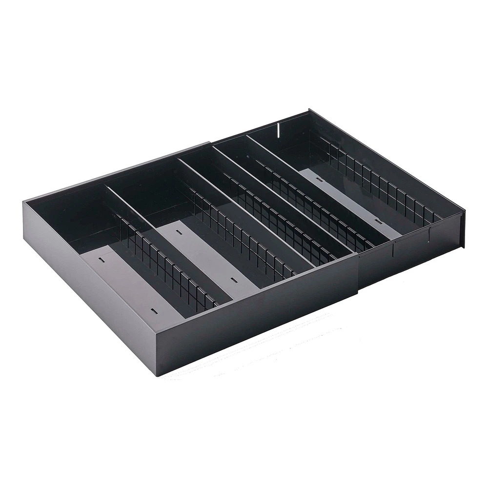 Yamazaki Tower Expandable Cutlery Drawer Organizer, Black