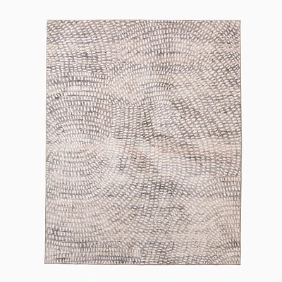 Dotted Paths Washable Rug, 2'x3', Pewter