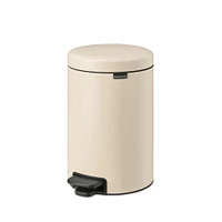 Brabantia New Icon Step Trash Can, 3.2 Gallon, White