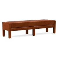 Scarlett 58" Bench, Poly, Saddle Leather, Nut