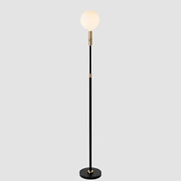 Poise Adjustable Floor Lamp Brass with Sphere V LED bulb US