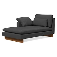 Harmony Right Arm 2.5 Seater Sofa, Down Blend, Saddle Leather, Nut, Walnut