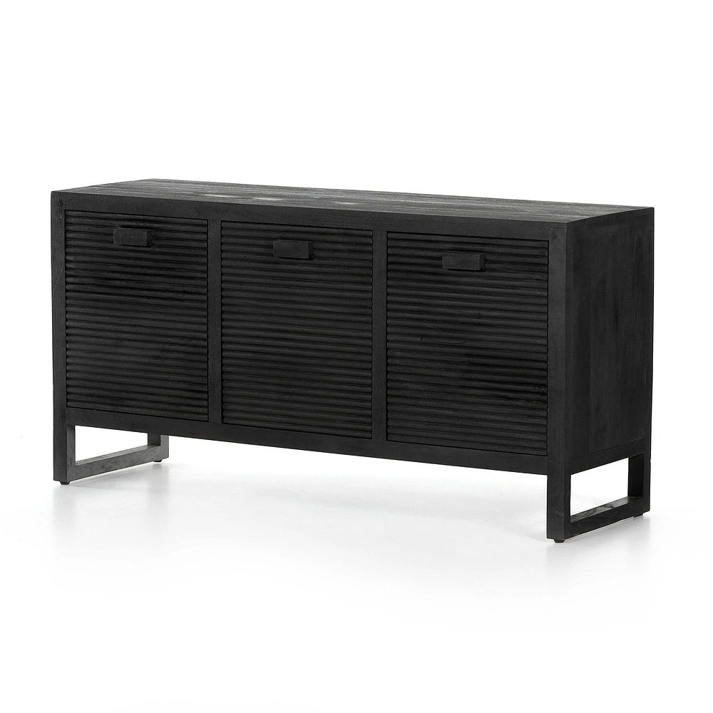 Grooved 59" Media Console, Dark Totem