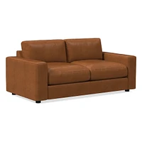 Urban 73" Sofa, Poly Fill, Saddle Leather, Nut