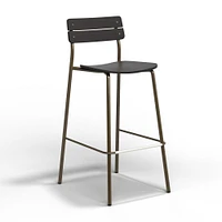 Sherman Barstool, Ink Black, Natural