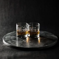 Hand Engraved Couples Glass Set, Hers/Hers Set Of 2