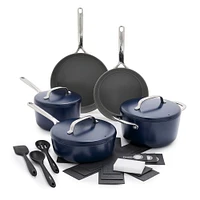 GreenPan GP5 Healthy Ceramic Nonstick 15-Piece Set, Cream