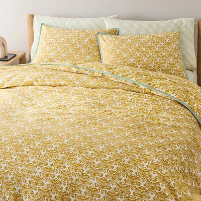 RHODE Lotus Reversible Full/Queen + 2 Standard Shams Duvet Set