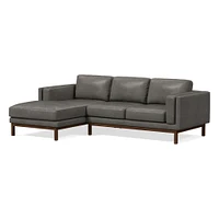 Dekalb 102" Right 2-Piece Chaise Sectional, Saddle Leather, Nut, Acorn