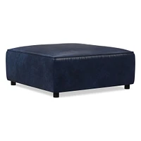 Remi Ottoman, Memory Foam, Leather, Old Saddle, Concealed Support