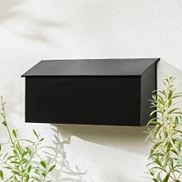 Downtown Mailbox, Black, 15.5" W x 7" H