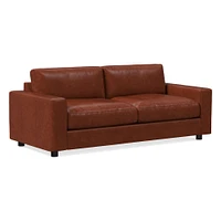 Urban 84" Sleeper Sofa, Poly Fill, Saddle Leather, Nut