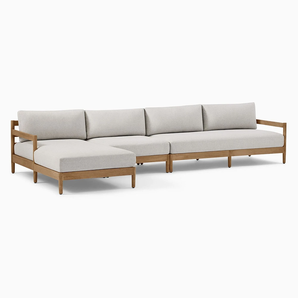 Hargrove Outdoor 132 3-Piece Chaise Sectional, Reef