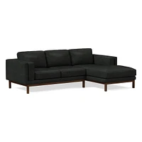 Dekalb 102" Right 2-Piece Chaise Sectional, Saddle Leather, Nut, Acorn