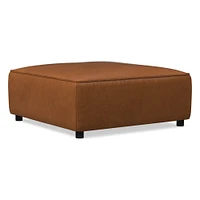 Remi Ottoman, Memory Foam, Leather, Old Saddle, Concealed Support