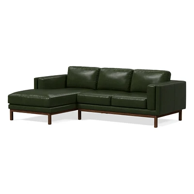 Dekalb 102" Right 2-Piece Chaise Sectional, Saddle Leather, Nut, Acorn